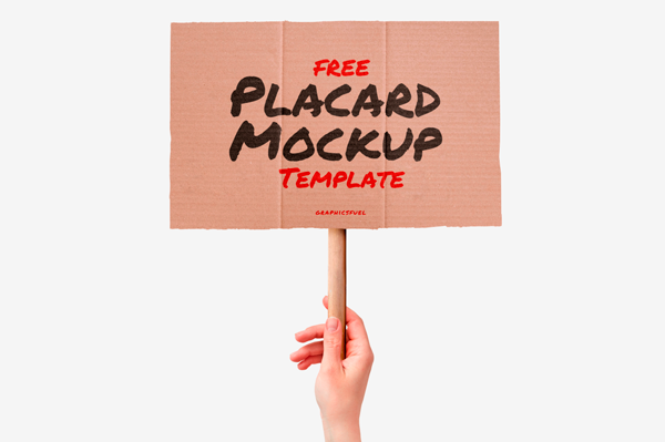 PLACARD MOCKUP FREE TEMPLATE